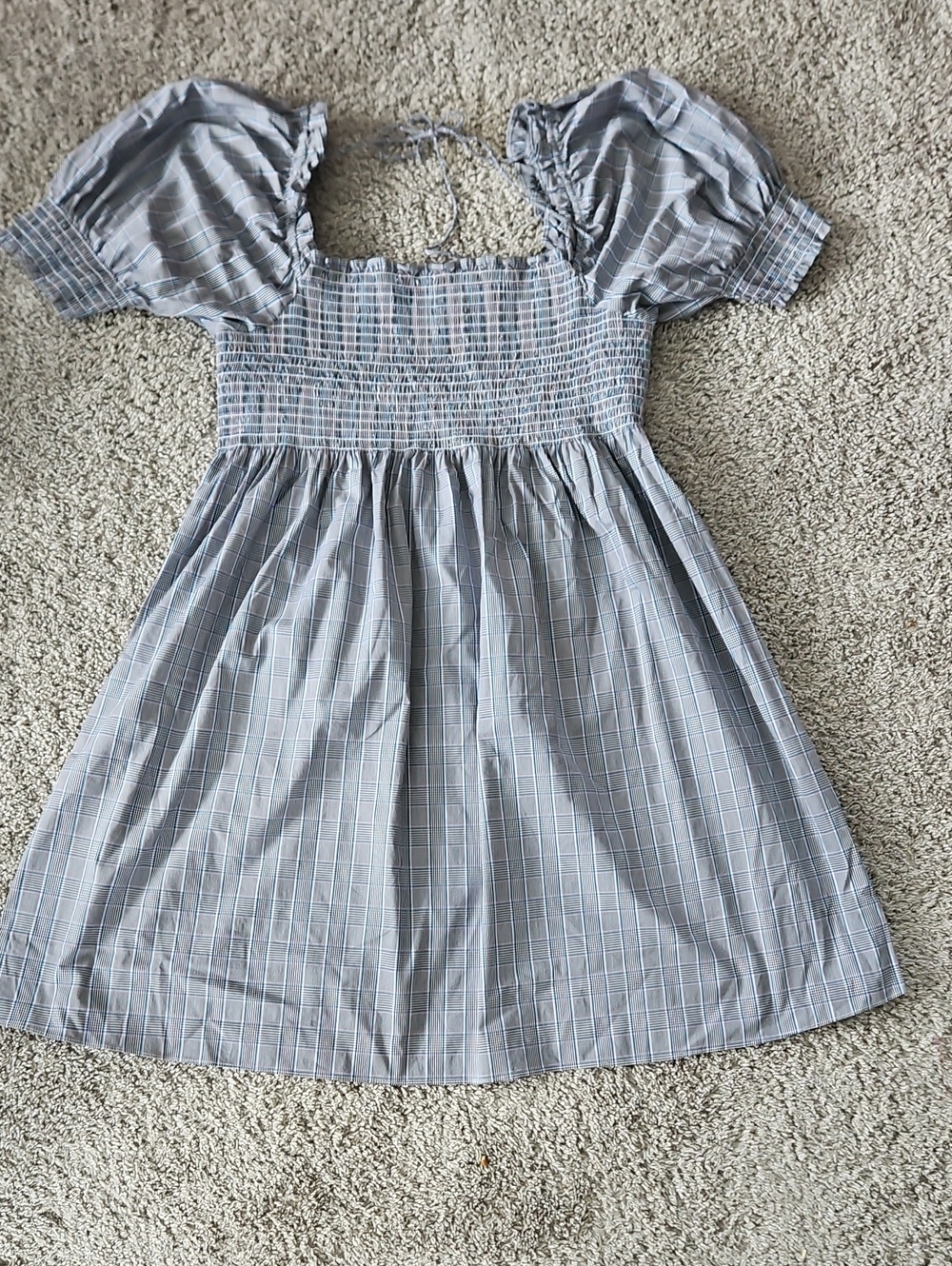 Hill House Plaid Preppy Smocked Cottage Core Mini Dress Xl